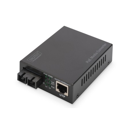 Digitus Convertitore multimediale Gigabit PoE , RJ45   SC, MM, PSE