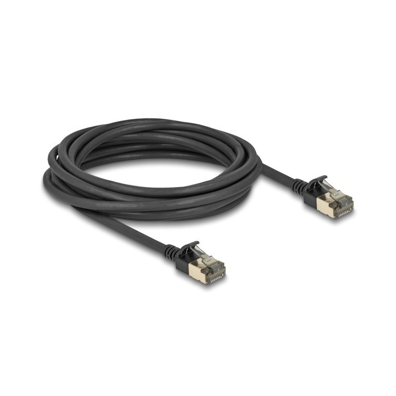 DeLOCK Cavo di rete RJ45 Cat.8.1 F FTP Slim Pro 5 m nero