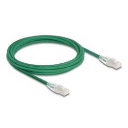 DeLOCK Cavo di rete RJ45 Cat.6A maschio-maschio con chiusura curva U FTP Slim da 3 m verde