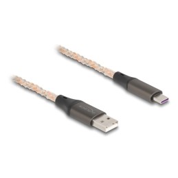 DeLOCK Cavo USB 2.0 da Tipo-A per USB Type-C con illuminazione RGB da 1 m