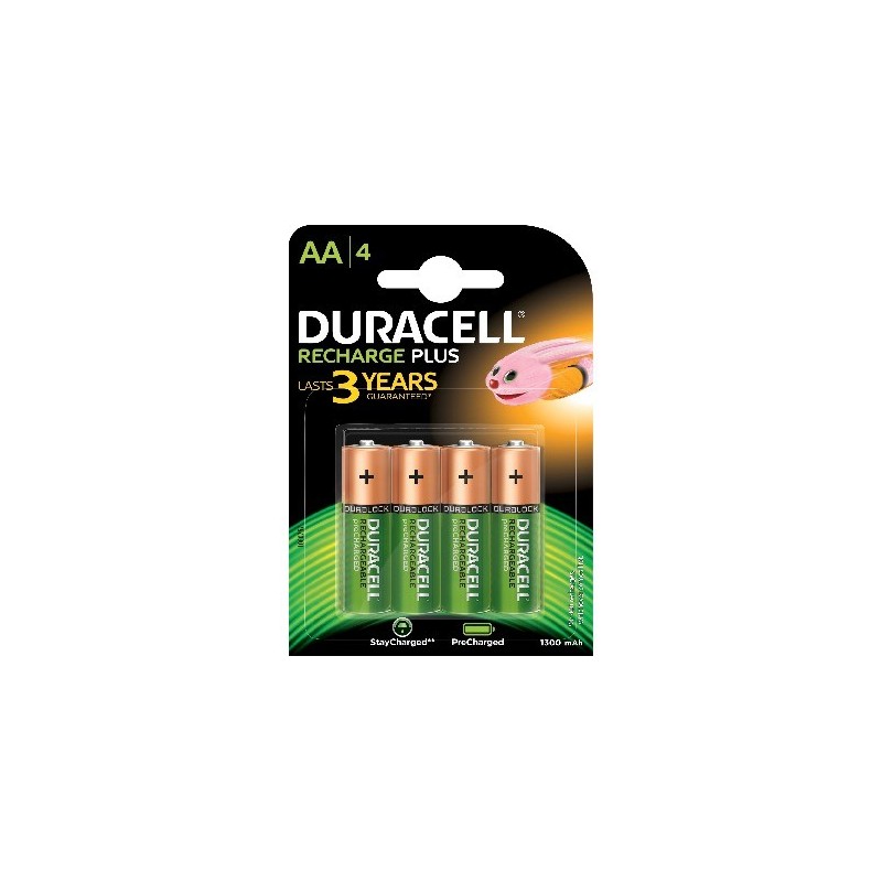 Duracell 4 LR06 1300mAh Batteria ricaricabile Nichel-Metallo Idruro (NiMH)