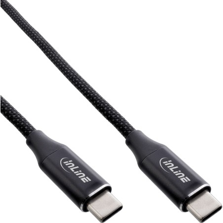 InLine Cavo magnetico USB-C, spina spina USB-C, 100W, nero, 2m