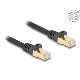 DeLOCK Cavo di rete RJ45 con rivestimento intrecciato Cat.6A S FTP maschio-maschio 1 m nero