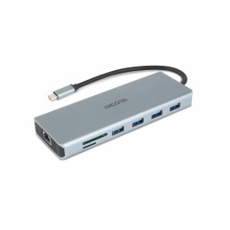 DICOTA D32065 hub di interfaccia USB 3.2 Gen 1 (3.1 Gen 1) Type-C Argento