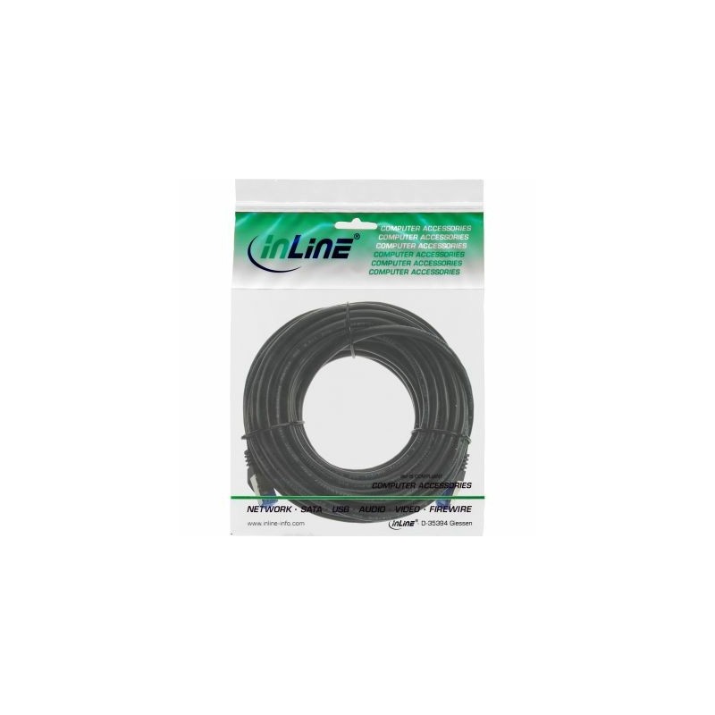 InLine Cavo patch armato, U FTP, Cat.6A, nero, 30m