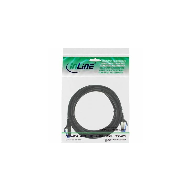 InLine Cavo patch armato, U FTP, Cat.6A, nero, 1,5m