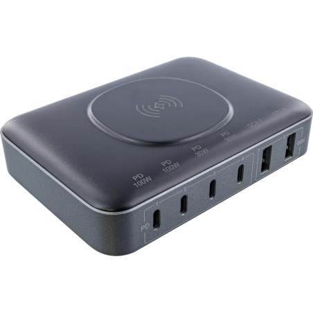 InLine Qi powerstation, Alimentatore multiporta, caricatore, Carica wireless