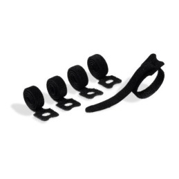 Durable Cavoline Grip Tie fascetta Fascetta con gancio e anello Nero 5 pz