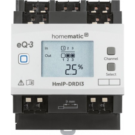 Homematic IP HMIP-DRDI3 DIN montato su guida Attuatore dimmer 3 canali