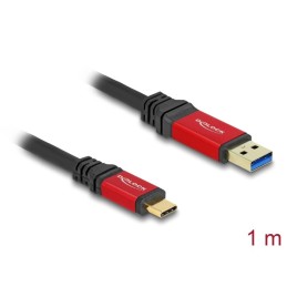 DeLOCK Cavo USB 10 Gbps USB Tipo-A maschio per USB Type-C maschio 1 m metallo rosso