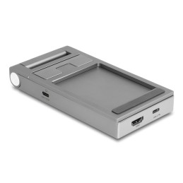 DeLOCK Docking station per tablet e portatile 4K con supporto integrato - HDMI   USB   Hub   SD   Micro SD   PD 3.0 - pieghevole