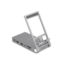 DeLOCK Docking station per tablet e portatile 4K con supporto integrato - HDMI   USB   Hub   SD   Micro SD   PD 3.0 - pieghevole