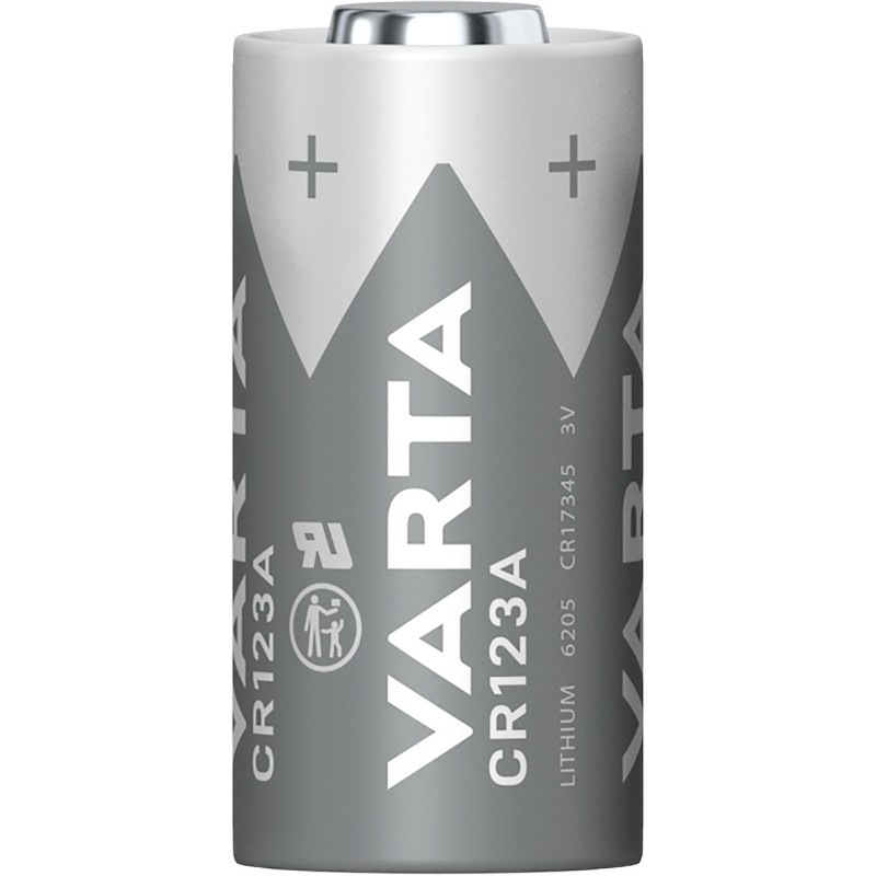 Varta LITHIUM Cylindrical CR123A, CR17345 (Batteria a celle rotonde, 3V) Blister da 1