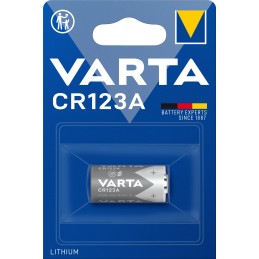 Varta LITHIUM Cylindrical CR123A, CR17345 (Batteria a celle rotonde, 3V) Blister da 1