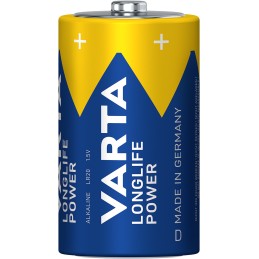 Varta Longlife Power, Batteria Alcalina, D, Mono, LR20, 1.5V, Blister da 2, Made in Germany