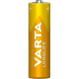 Varta Longlife, Batteria Alcalina, AA, Mignon LR6, 1.5V, Blister da 4, Made in Germany