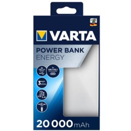 Varta Energy 20000 Polimeri di litio (LiPo) 20000 mAh Nero, Bianco