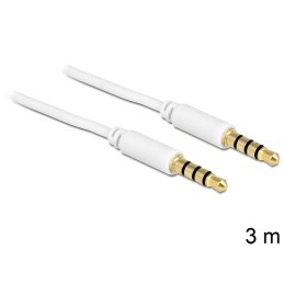 DeLOCK 3.5mm - 3.5mm, 3m cavo audio Bianco