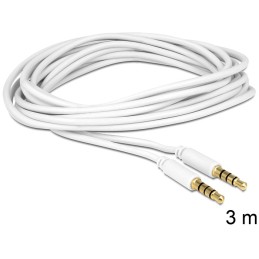 DeLOCK 3.5mm - 3.5mm, 3m cavo audio Bianco