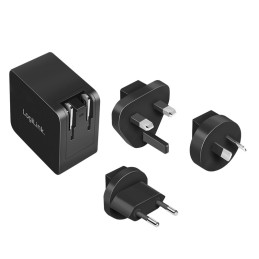 LogiLink PA0302 Caricabatterie per dispositivi mobili Universale Nero AC Ricarica rapida Interno