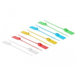 DeLOCK 18825 fascetta Releasable cable tie Plastica Colori assortiti 10 pz