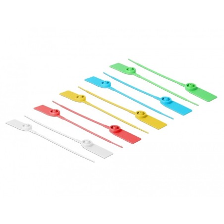 DeLOCK 18825 fascetta Releasable cable tie Plastica Colori assortiti 10 pz