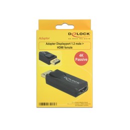 DeLOCK 65571 adattatore per inversione del genere dei cavi Displayport 1.2 HDMI Nero