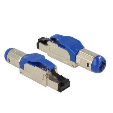 DeLOCK 86487 cavo di collegamento RJ-45 Blu, Argento