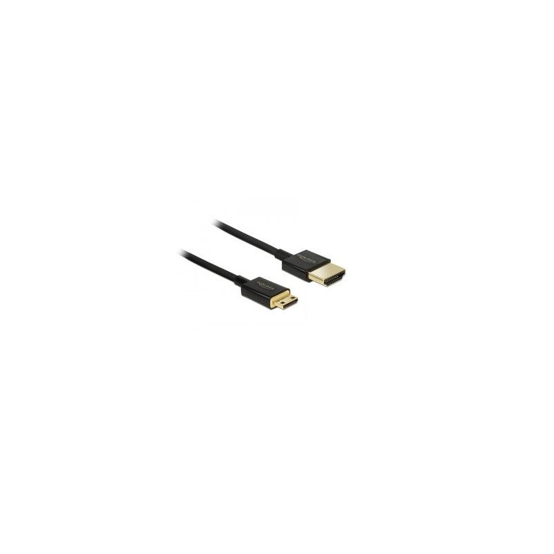 DeLOCK HDMI-A HDMI Mini-C, 2 m cavo HDMI HDMI tipo A (Standard) HDMI Type C (Mini) Nero