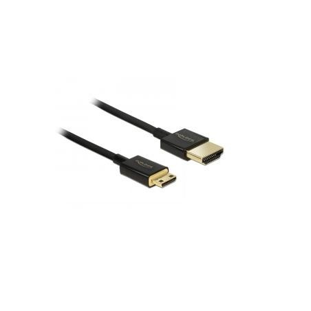 DeLOCK HDMI-A HDMI Mini-C, 2 m cavo HDMI HDMI tipo A (Standard) HDMI Type C (Mini) Nero