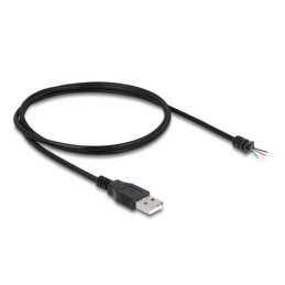 DeLOCK Cavo USB 2.0 Tipo-A maschio a 4 fili aperti 1 m nero