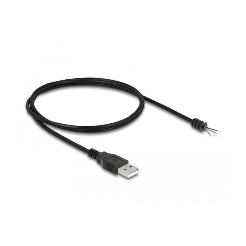 DeLOCK Cavo USB 2.0 Tipo-A maschio a 4 fili aperti 1 m nero