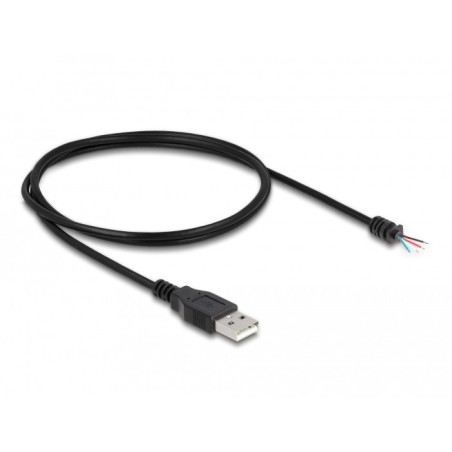 DeLOCK Cavo USB 2.0 Tipo-A maschio a 4 fili aperti 1 m nero