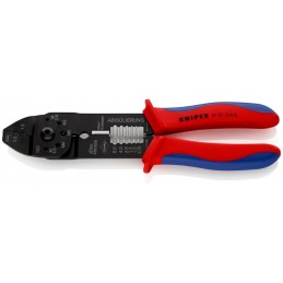 Knipex 97 21 215 B Crimpatrice Nero, Blu, Rosso