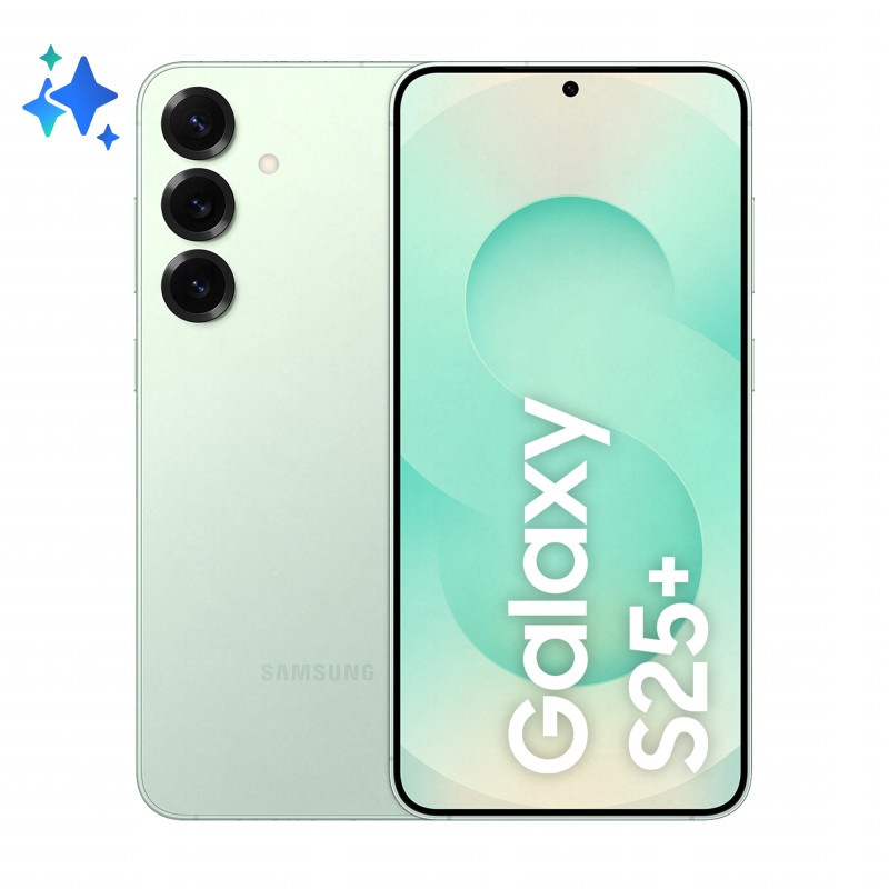 Samsung Galaxy S25+ 17 cm (6.7") Doppia SIM Android 15 5G USB tipo-C 12 GB 256 GB 4900 mAh Colore menta Samsung Galaxy S25+ 17 cm (6.7") Doppia SIM Android 15 5G USB tipo-C 12 GB 256 GB 4900 mAh Colore menta