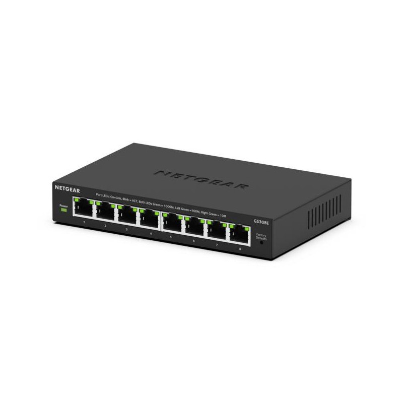 NETGEAR GS308E Gestito L2 L3 Gigabit Ethernet (10 100 1000) Nero