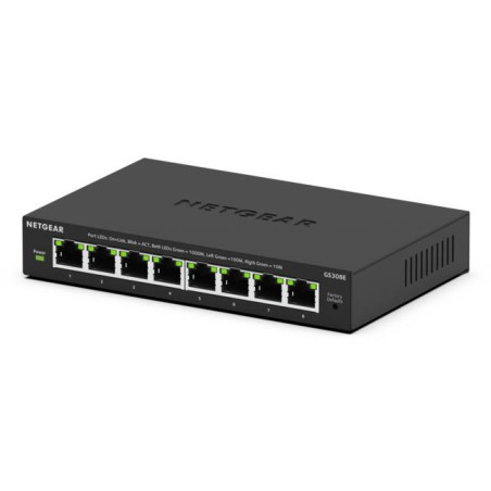 NETGEAR GS308E Gestito L2 L3 Gigabit Ethernet (10 100 1000) Nero