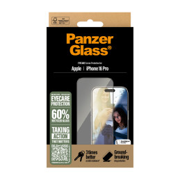 PanzerGlass EyeCare Pellicola in Vetro Temperato iPhone 16 Pro | Ultra-Wide Fit