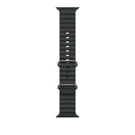 Apple Cinturino Ocean nero (49 mm) - Titanio naturale