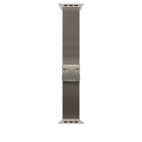 Apple Loop in maglia milanese in titanio naturale (49 mm) - Large