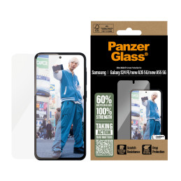 PanzerGlass о Screen Protector Samsung Galaxy S24 FE | new A35 5G | new A55 5G | Ultra-Wide Fit Pellicola proteggischermo