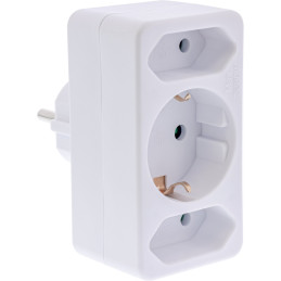 InLine 16471B adattatore per presa di corrente Tipo F 2x Type C + Type F Bianco