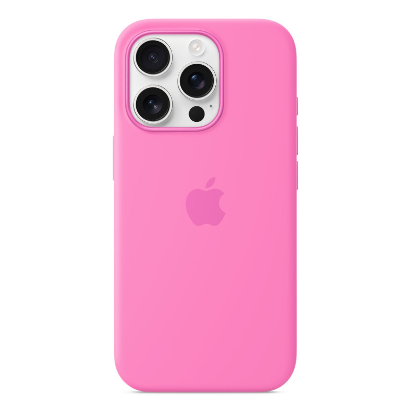 Apple Custodia MagSafe in silicone per iPhone 16 Pro – Rosa peonia Apple Custodia MagSafe in silicone per iPhone 16 Pro – Rosa peonia
