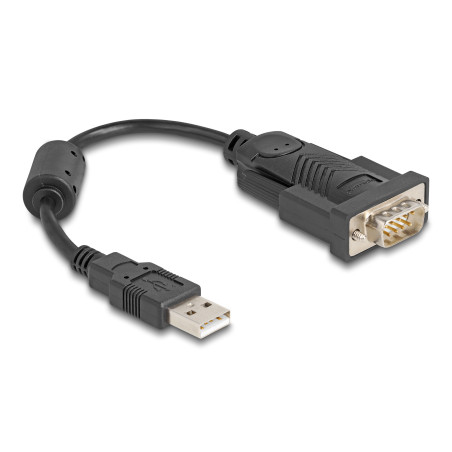 DeLOCK 64276 cavo seriale Nero 0,25 m USB tipo A RS-232