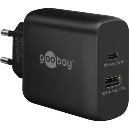 Goobay 65409 Caricabatterie per dispositivi mobili Telefono cellulare, Computer portatile Nero AC Interno