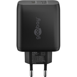 Goobay 65409 Caricabatterie per dispositivi mobili Telefono cellulare, Computer portatile Nero AC Interno