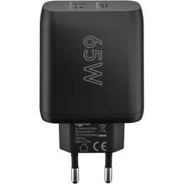 Goobay 65409 Caricabatterie per dispositivi mobili Telefono cellulare, Computer portatile Nero AC Interno