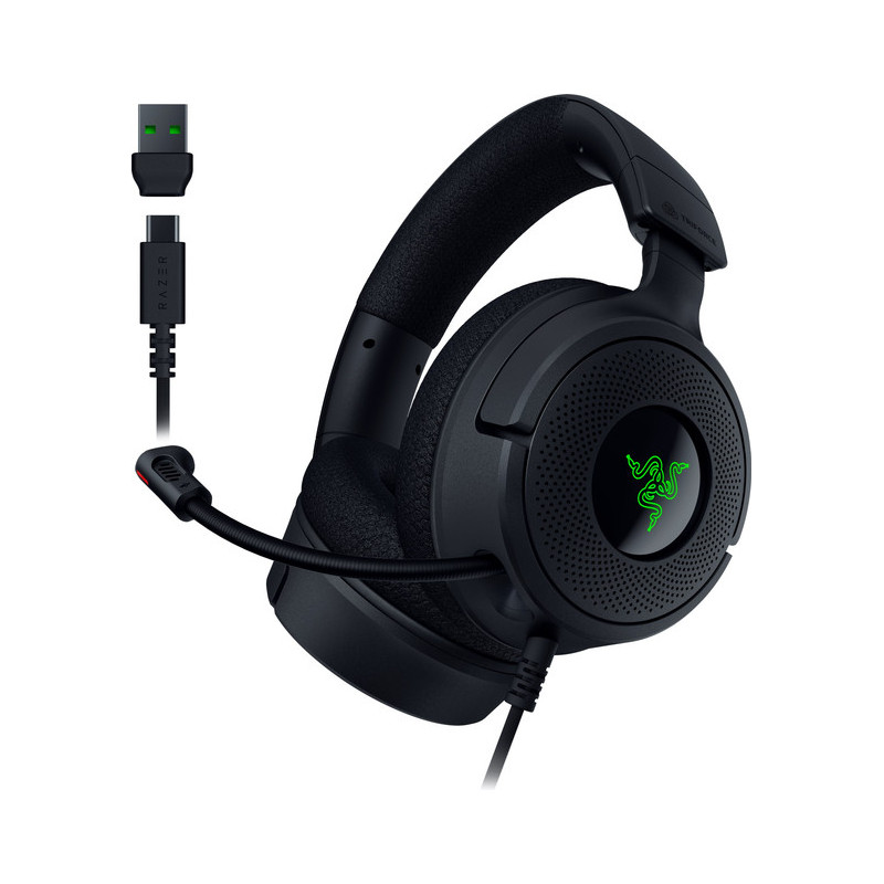 Razer Kraken V4 X Auricolare Cablato A Padiglione Gaming USB Type-C USB Type-A Nero Razer Kraken V4 X Auricolare Cablato A Padiglione Gaming USB Type-C USB Type-A Nero