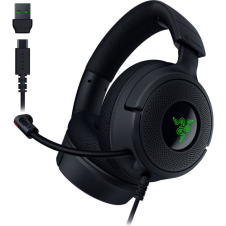 Razer Kraken V4 X Auricolare Cablato A Padiglione Gaming USB Type-C   USB Type-A Nero