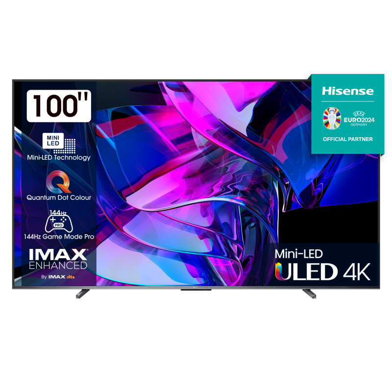 Hisense U7KQ TV Mini-LED ULED 4K Ultra HD 100” 100U7KQ, Smart TV VIDAA U7, QLED Display 144Hz, Wifi, Retroilluminazione Hisense U7KQ TV Mini-LED ULED 4K Ultra HD 100” 100U7KQ, Smart TV VIDAA U7, QLED Display 144Hz, Wifi, Retroilluminazione